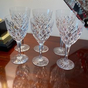 Set of 6 Signed Boda crystal glasses